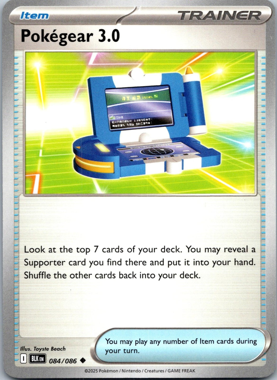 Pokegear 3.0 084/086 Uncommon Black Bolt Pokemon Near Mint
