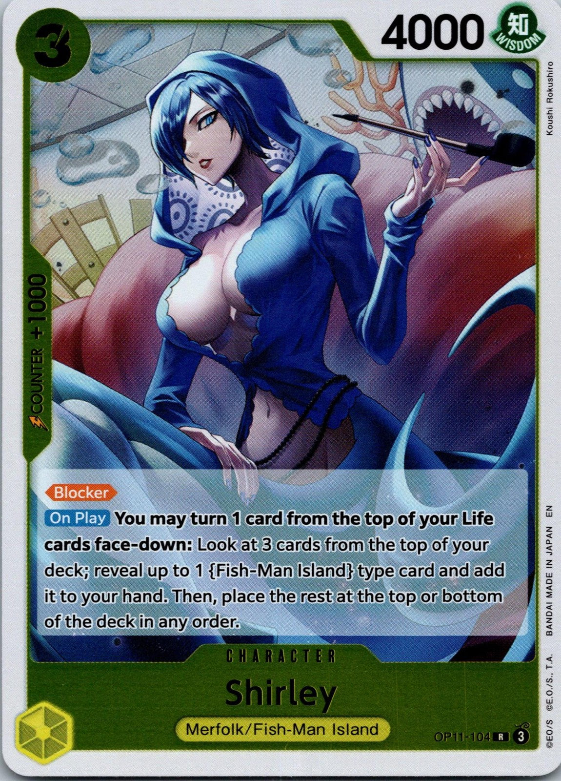 Shirley OP11-104 Rare A Fist of Divine Speed One Piece Near Mint