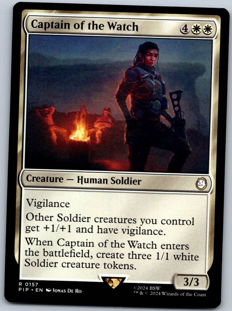 Captain of the Watch 157 Rare Universes Beyond: Fallout Magic: The Gathering NM