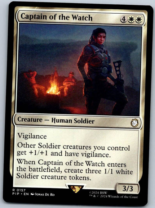 Captain of the Watch 157 Rare Universes Beyond: Fallout Magic: The Gathering NM