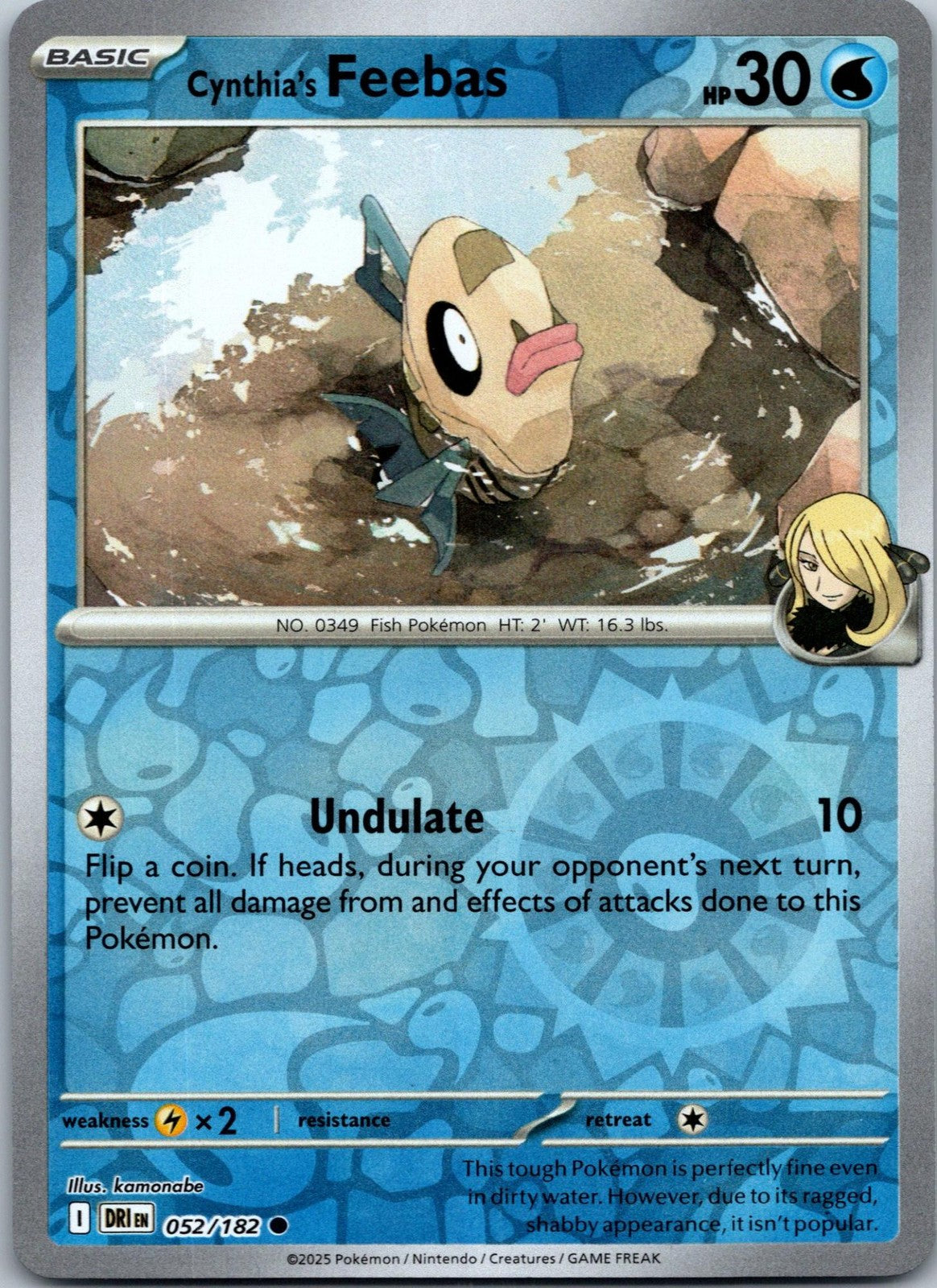 Cynthia's Feebas 052/182 Common Destined Rivals Pokemon Near Mint