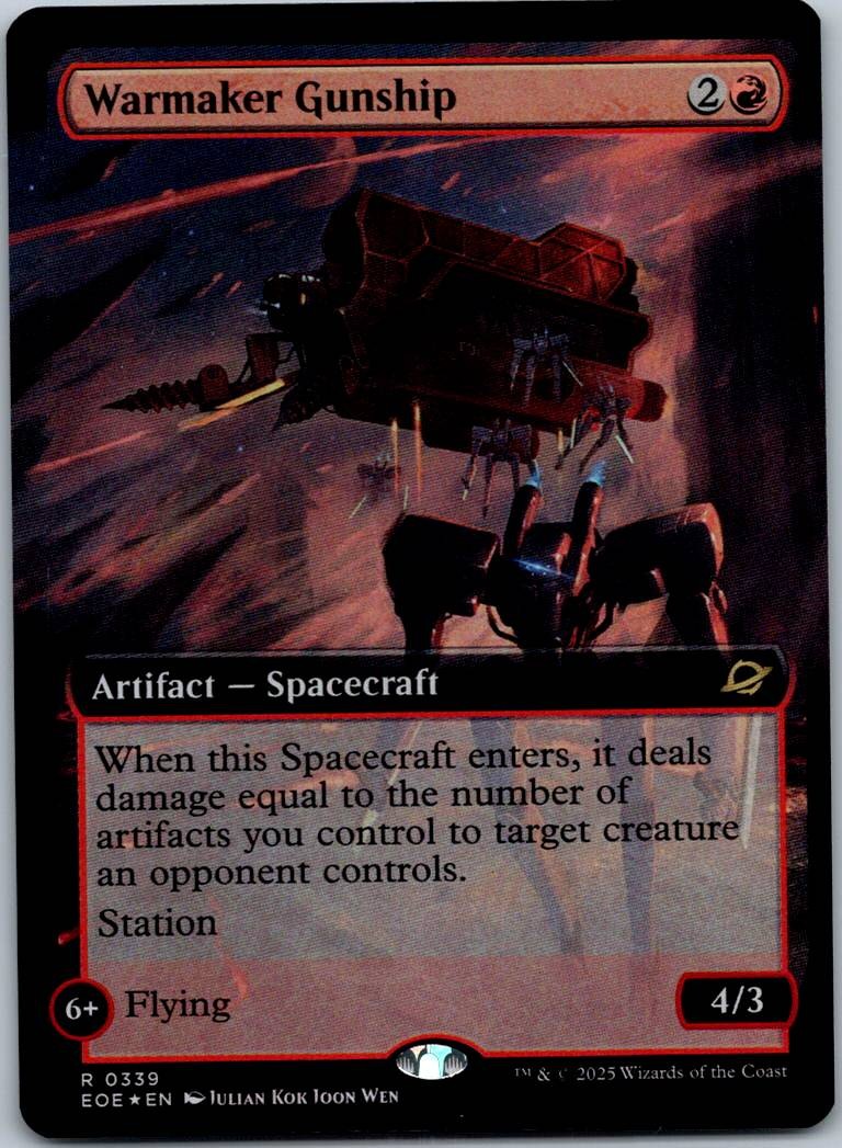 Warmaker Gunship (Extended Art) 339 Edge of Eternities Magic: The Gathering NM
