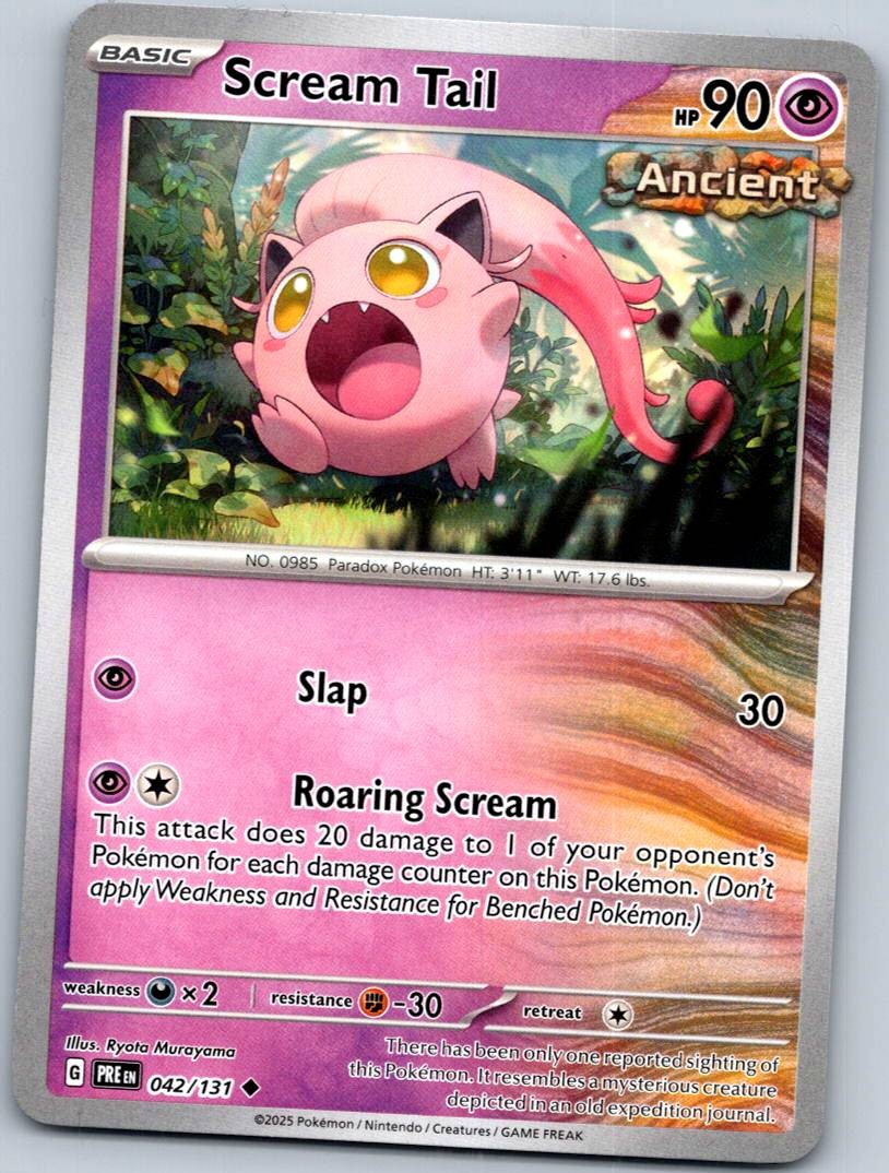 Scream Tail 042/131 Reverse Prismatic Evolutions Pokemon Near Mint