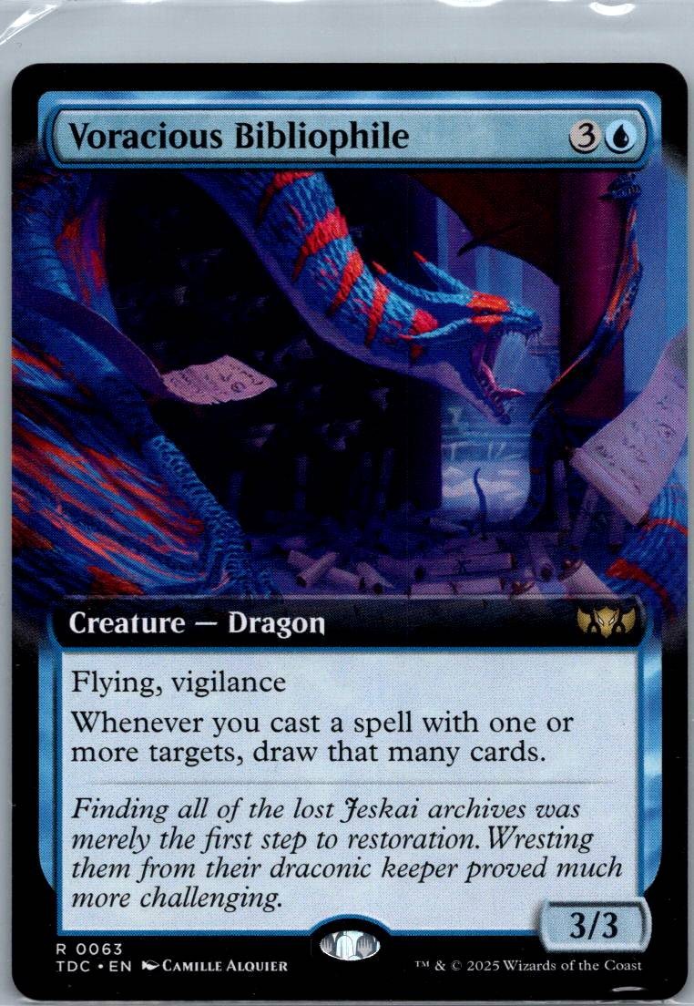 Voracious Bibliophile (Extended Art) Takir: Dragonstorm Magic: The Gathering NM