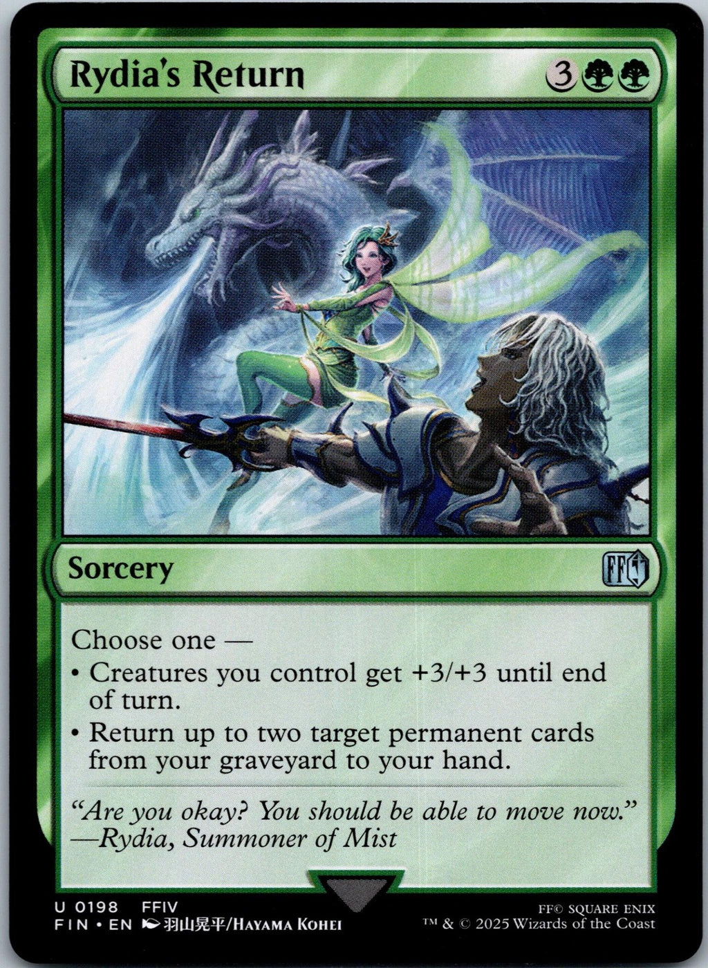Rydia's Return 198 Uncommon Final Fantasy Magic: The Gathering Near Mint | HOKO