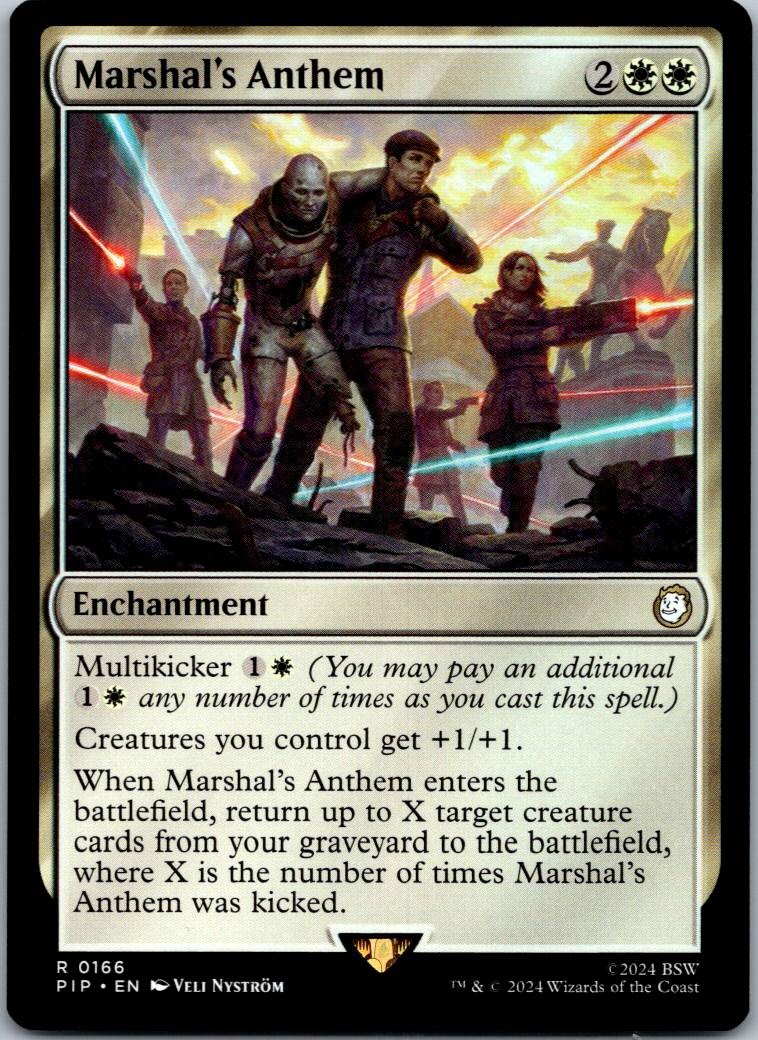 Marshal's Anthem 166 Rare Universes Beyond: Fallout Magic: The Gathering NM