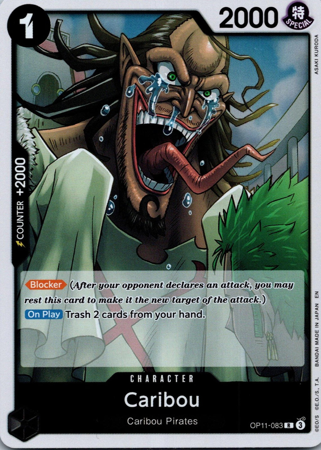 Caribou OP11-083 Rare A Fist of Divine Speed One Piece Near Mint