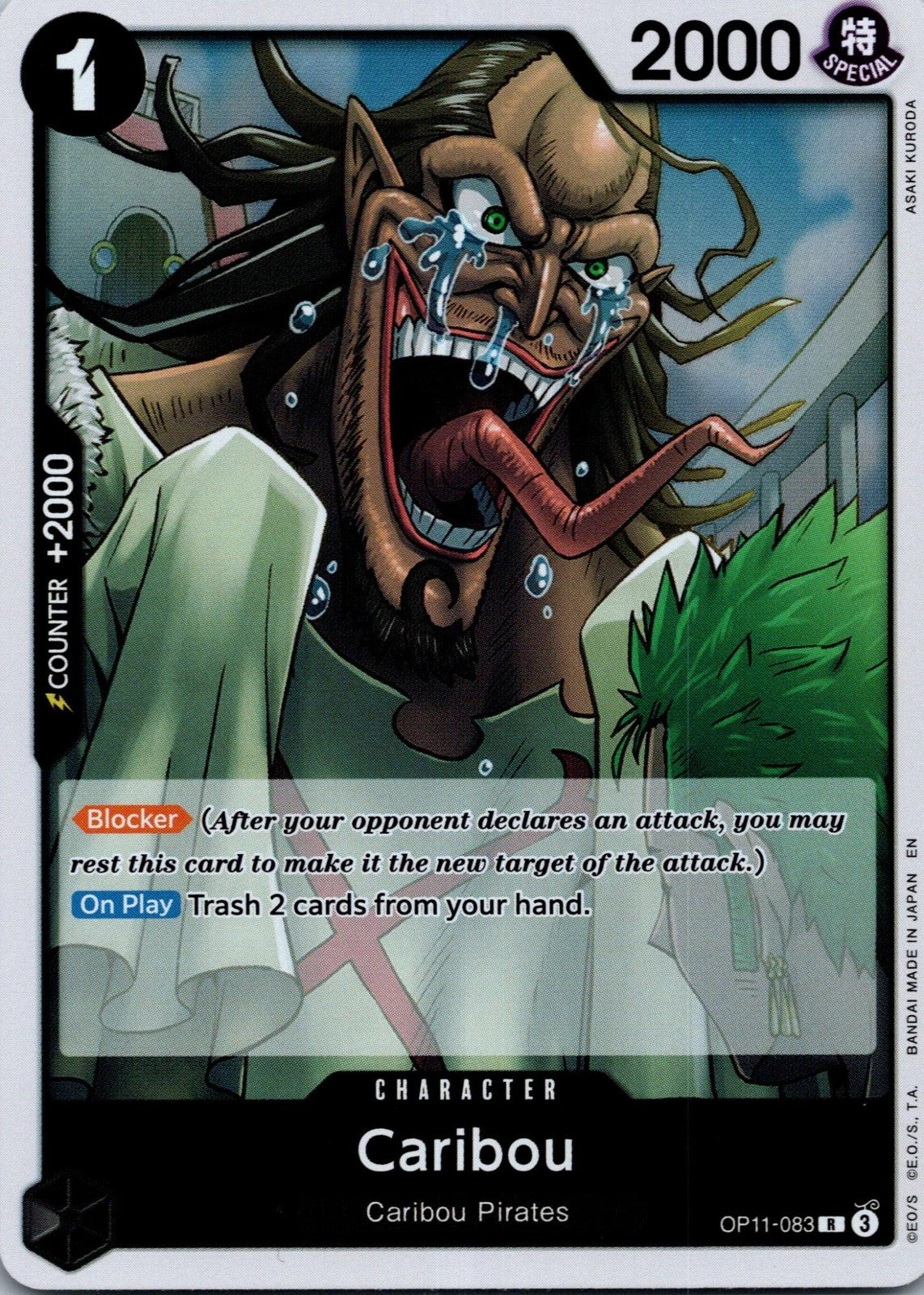 Caribou OP11-083 Rare A Fist of Divine Speed One Piece Near Mint