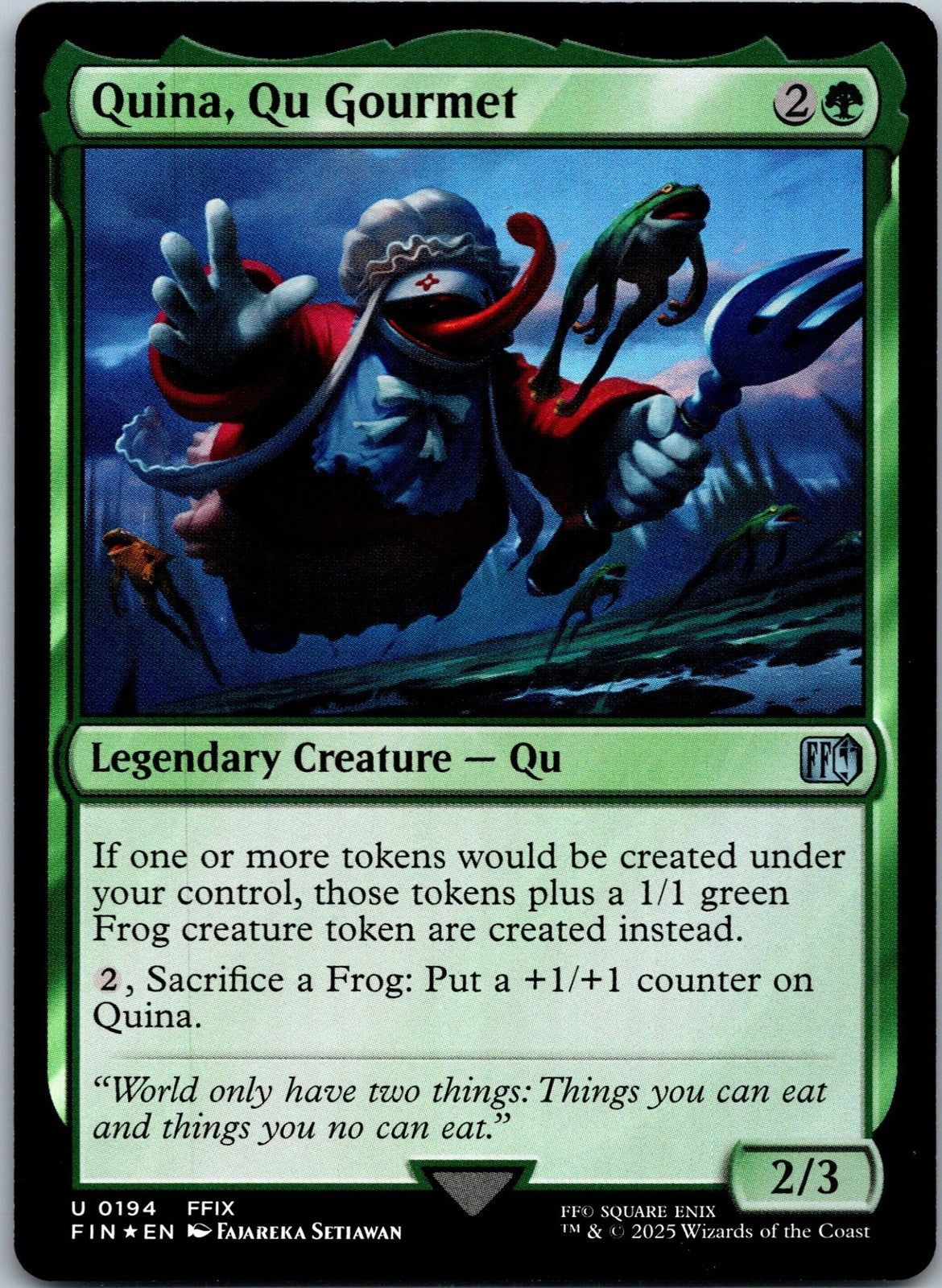 Quina, Qu Gourmet 194 Uncommon Final Fantasy Magic: The Gathering Near Mint