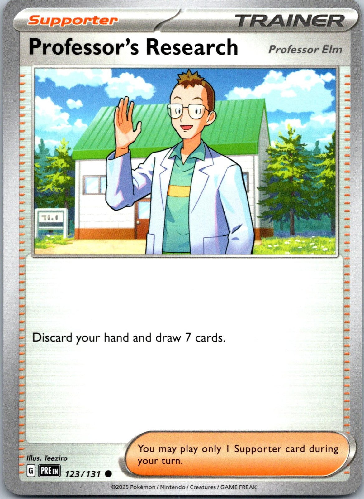 Professor's Research 123/131 Common Prismatic Evolutions Pokemon Near Mint