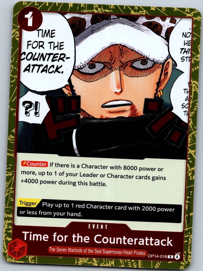 Time for the Counterattack OP14-018 Rare The Azure Sea's Seven One Piece NM