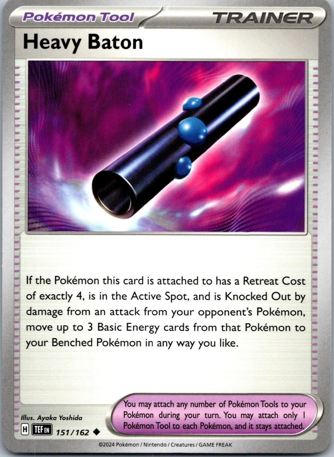 Heavy Baton 151/162 Uncommon Temporal Forces Pokemon Near Mint