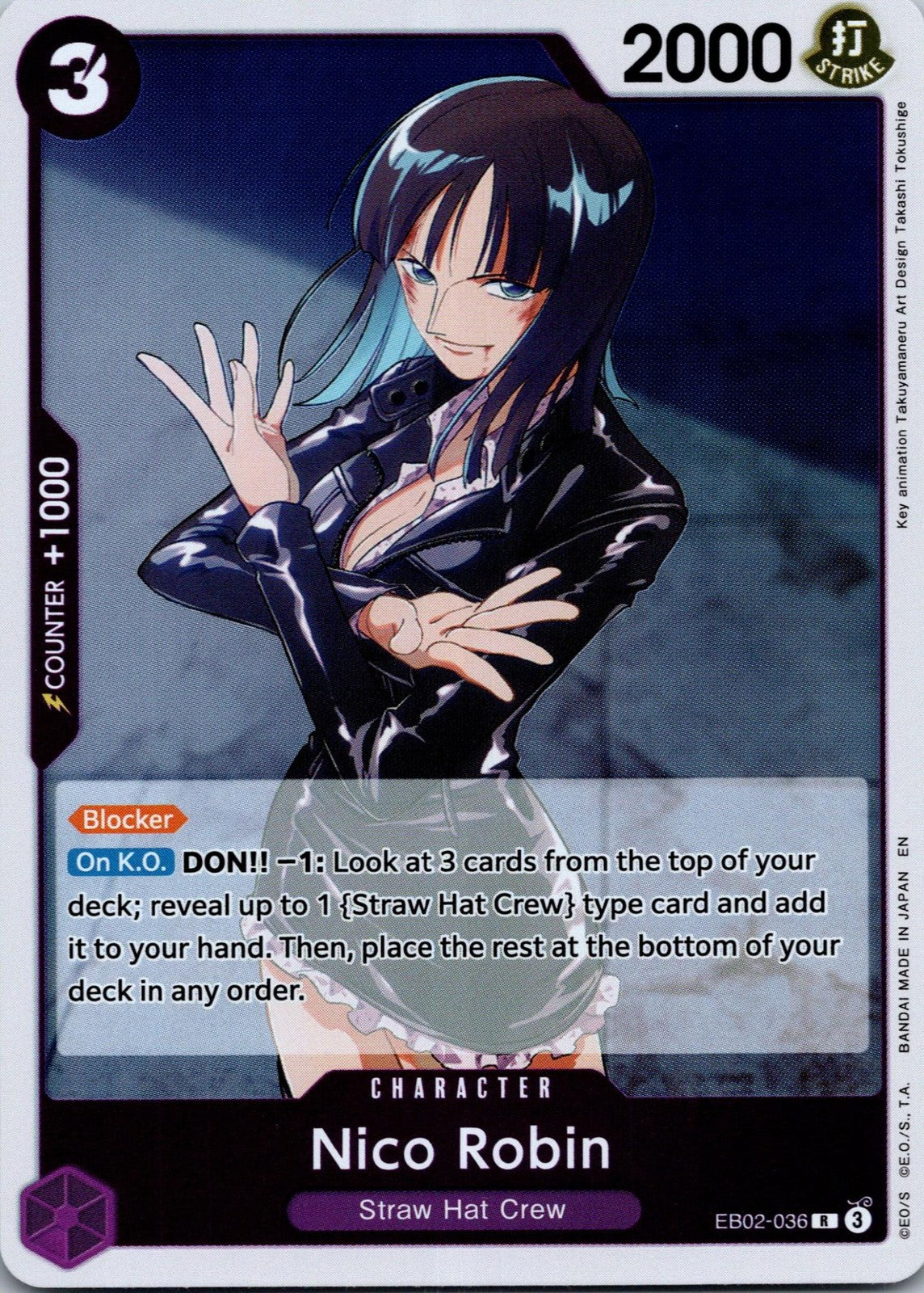 Nico Robin EB02-036 Rare Extra Booster: Anime 25th Collection One Piece NM