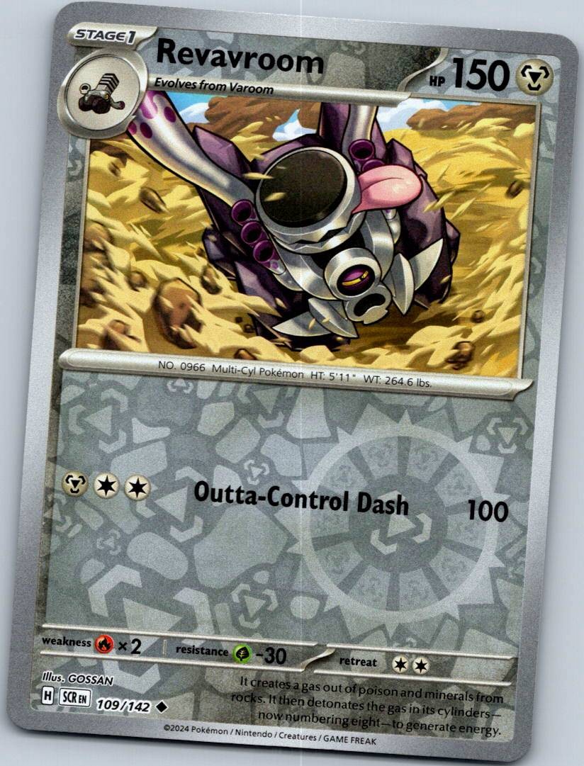 Revavroom 109/142 Uncommon Stellar Crown Pokemon Reverse Holo Near Mint