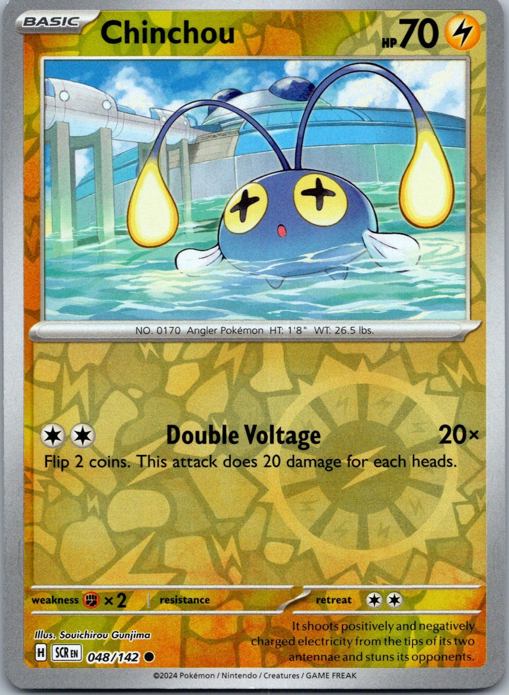 Chinchou 48/142 Common Stellar Crown Pokemon Near Mint