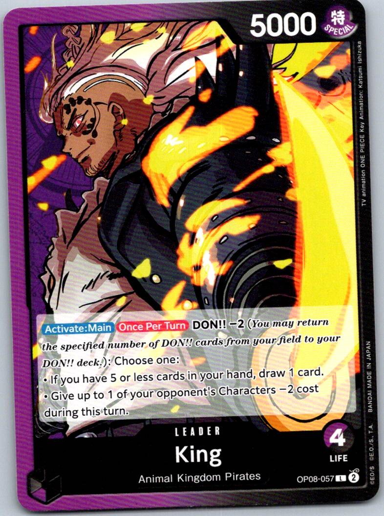 King (057) OP08-057 Leader Two Legends One Piece Near Mint