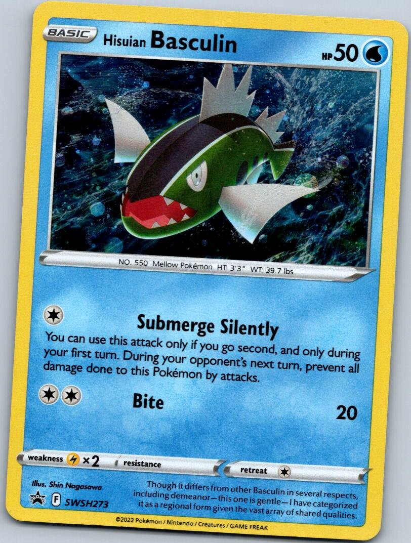 Hisuian Basculin SWSH273 Promo SWSH Black Star Pokemon Near Mint