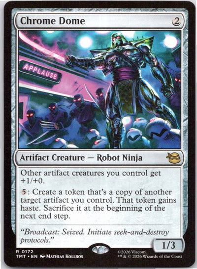 Chrome Dome 0172 Rare Teenage Mutant Ninja Turtles Magic: The Gathering NM