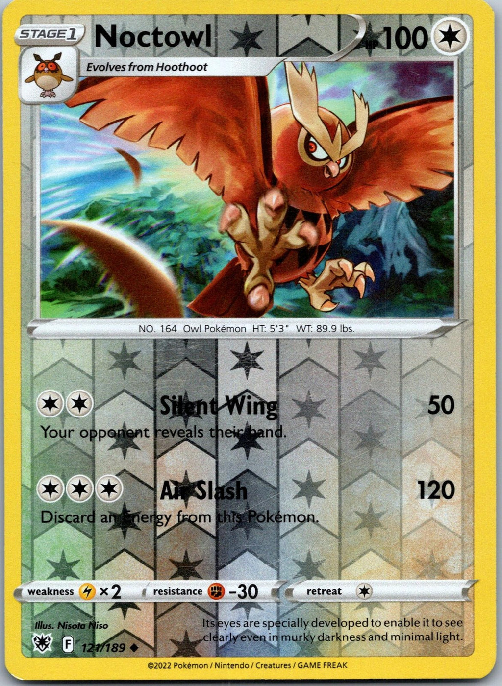 Noctowl 121/189 Uncommon Astral Radiance Pokemon Near Mint