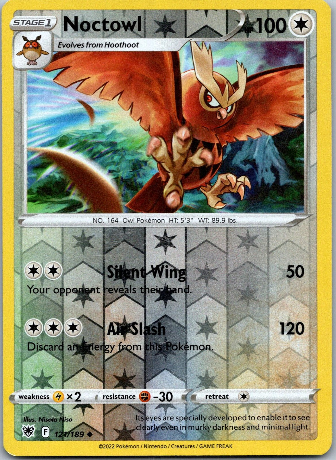 Noctowl 121/189 Uncommon Astral Radiance Pokemon Near Mint