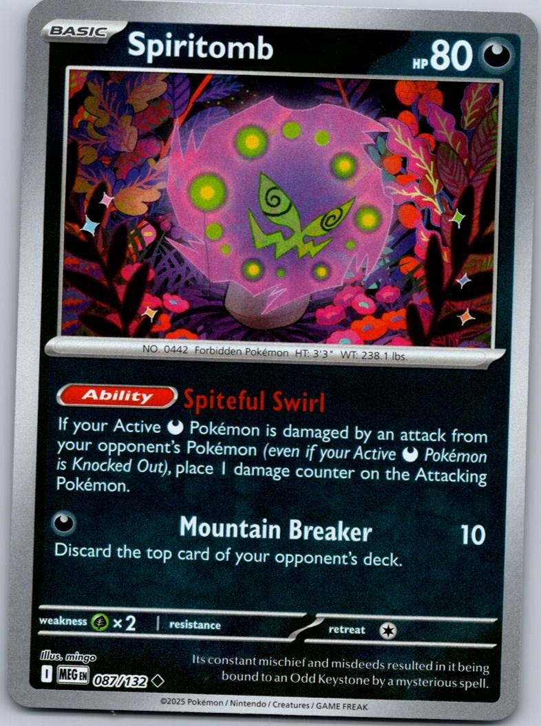 Spiritomb 087/132 Uncommon Mega Evolution Pokemon Reverse Holo Near Mint
