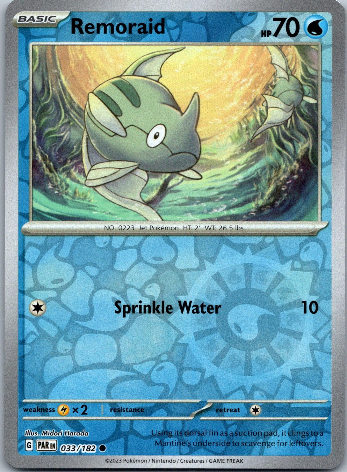Remoraid 033/182 Common Paradox Rift Pokemon Near Mint