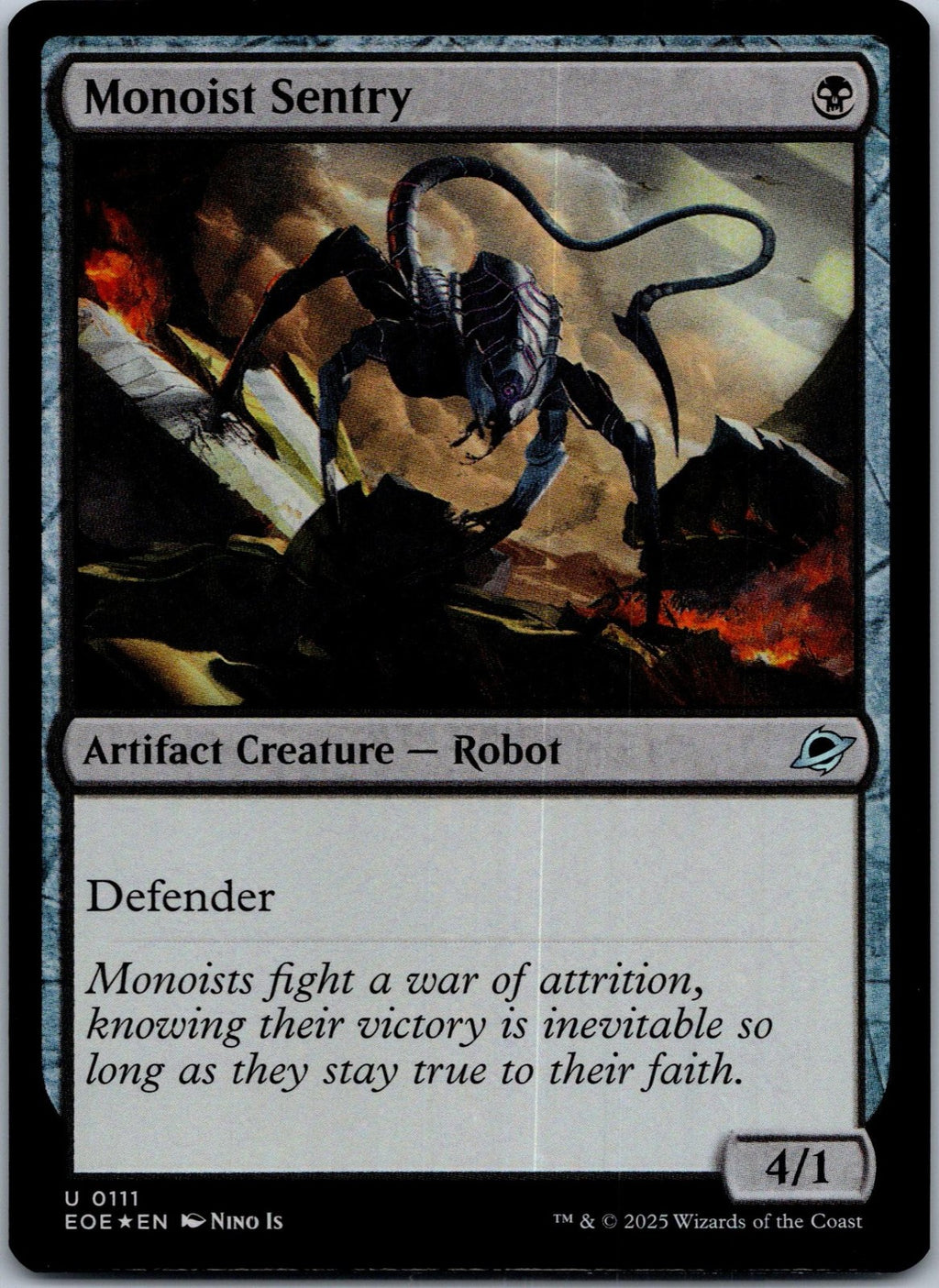 Monoist Sentry 111 Uncommon Edge of Eternities Magic: The Gathering NM | HOKO