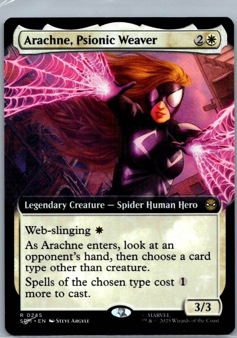 Arachne, Psionic Weaver (Extended Art) Spider-Man Magic: The Gathering NM