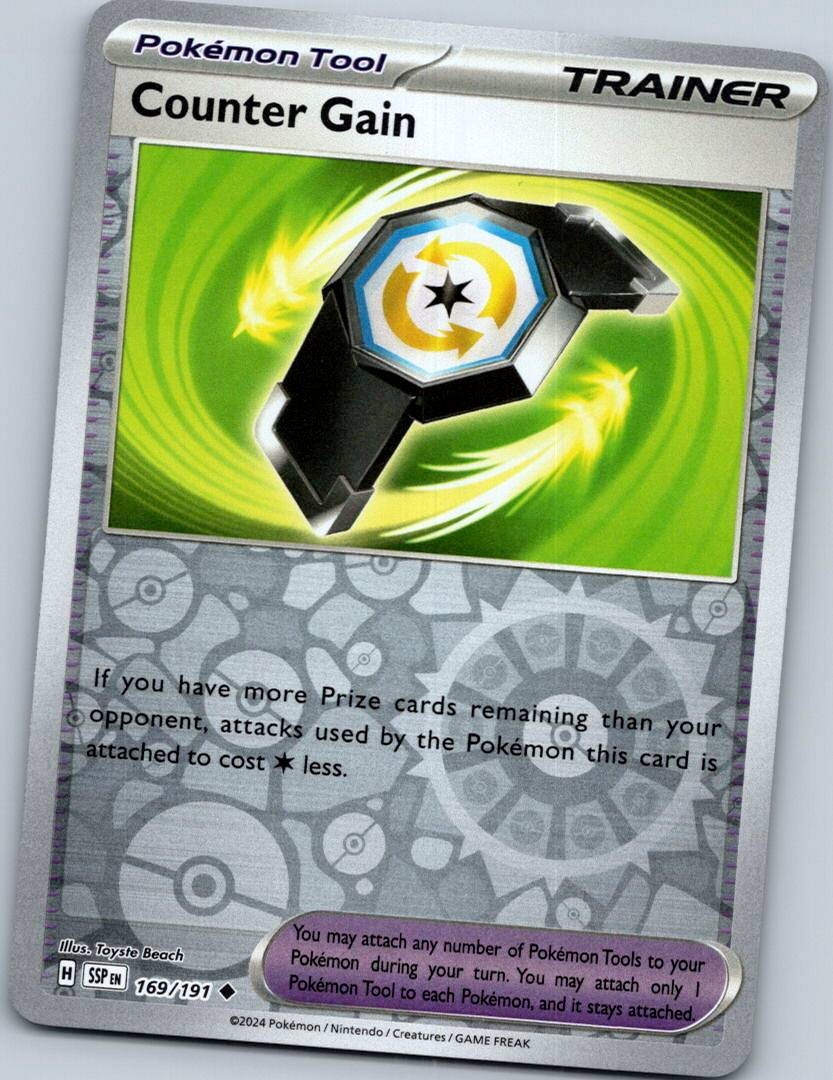Counter Gain 169/191 Reverse Surging Sparks Pokemon Near Mint