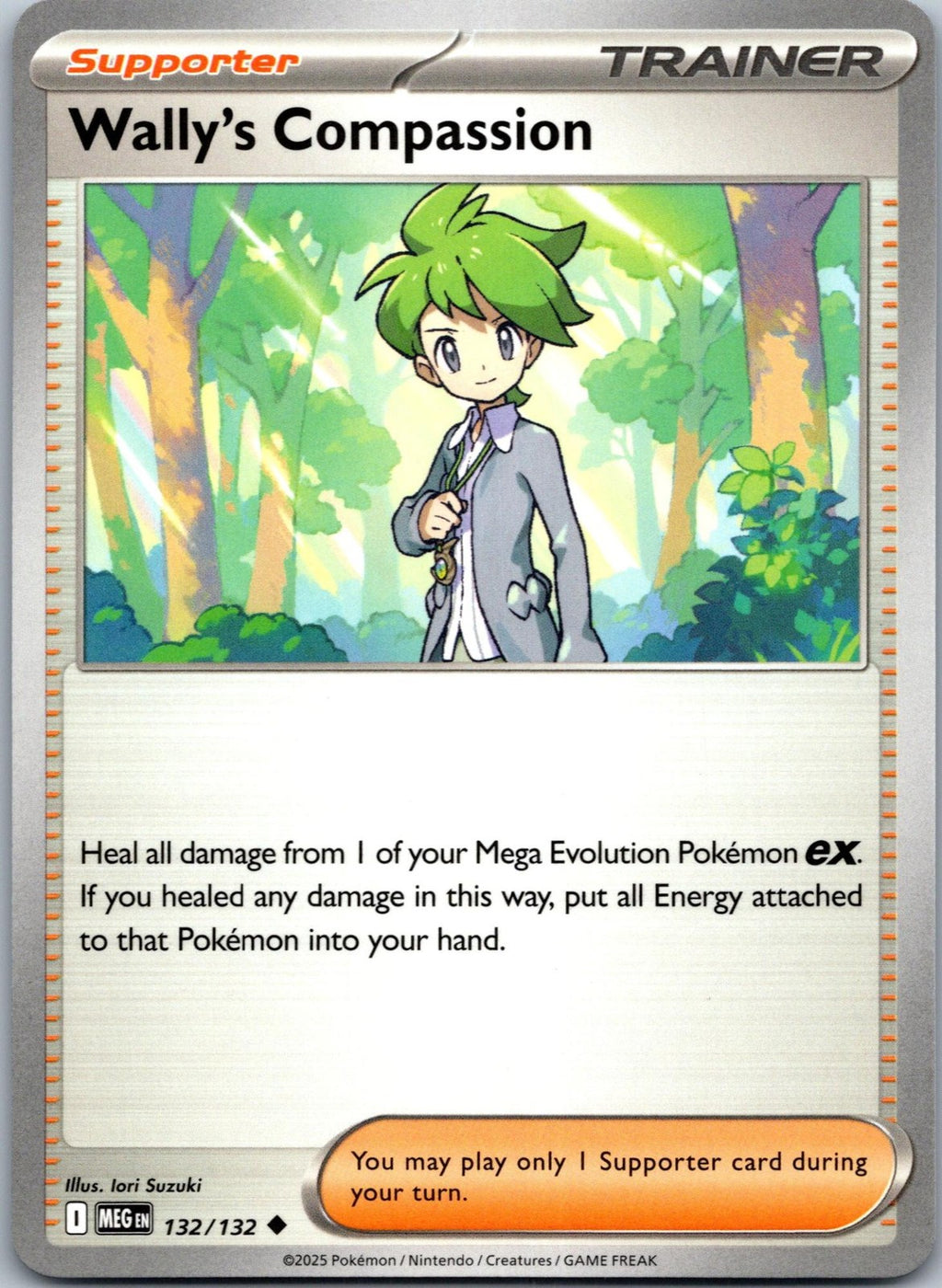 Wally's Compassion 132/132 Uncommon Mega Evolution Pokemon Near Mint