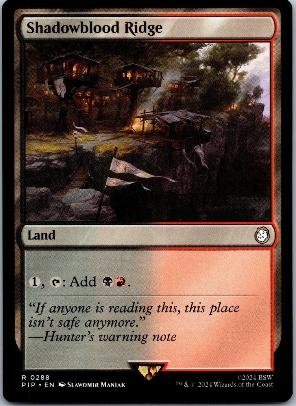 Shadowblood Ridge 288 Rare Universes Beyond: Fallout Magic: The Gathering NM