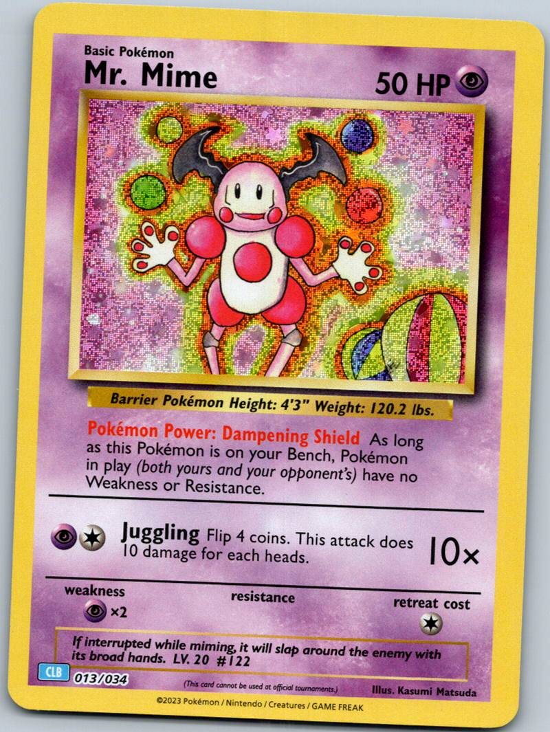 Mr. Mime 013/034 holo TCG Classic Blastoise Pokemon Near Mint