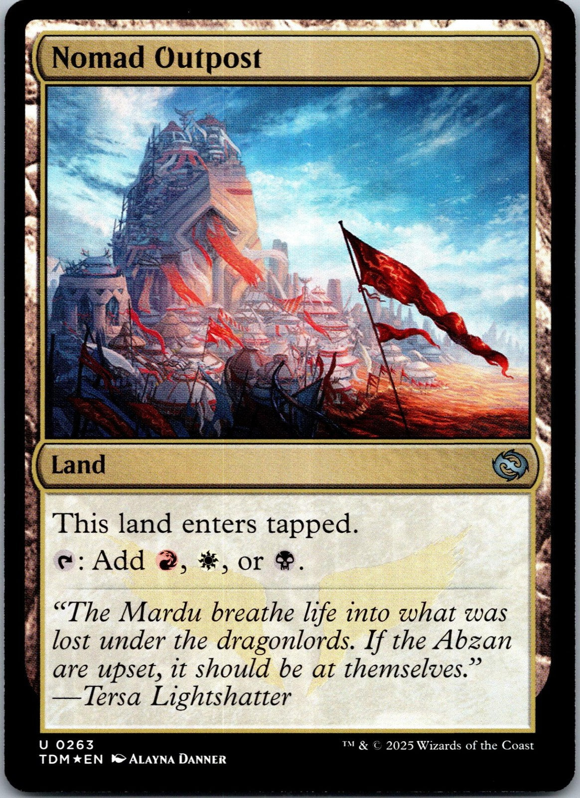 Nomad Outpost 263 Uncommon Tarkir: Dragonstorm Magic: The Gathering Foil NM