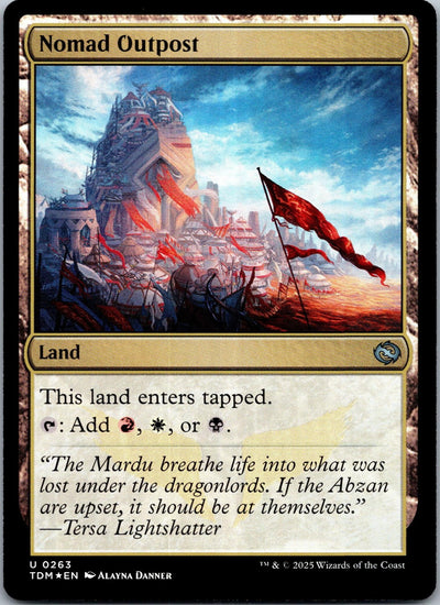Nomad Outpost 263 Uncommon Tarkir: Dragonstorm Magic: The Gathering Foil NM