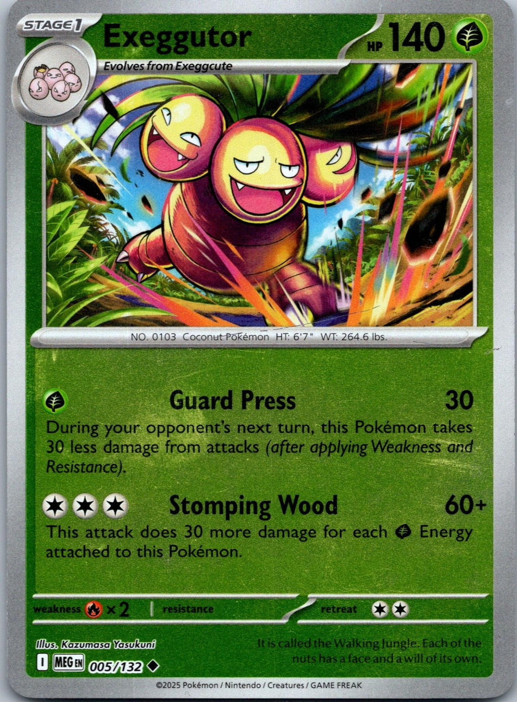 Exeggutor 005/132 Uncommon Mega Evolution Pokemon Near Mint