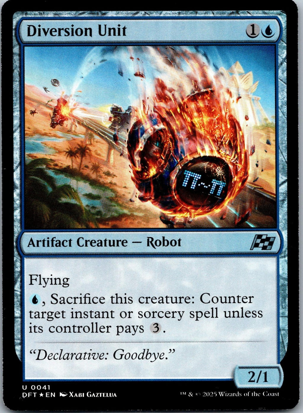 Diversion Unit 41 Uncommon Aetherdrift Magic: The Gathering Near Mint