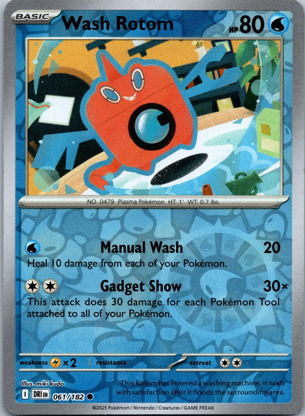 Wash Rotom 061/182 Common Destined Rivals Pokemon Near Mint