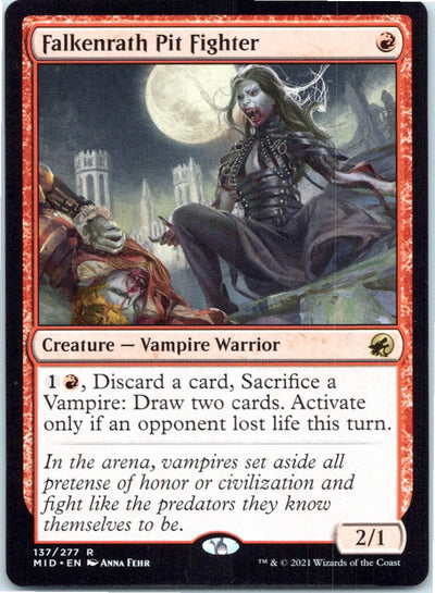Falkenrath Pit Fighter Rare Innistrad: Midnight Hunt Magic: The Gathering NM