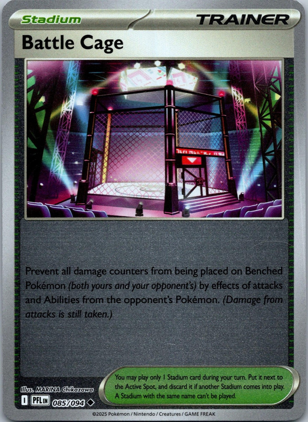 Battle Cage 085/094 Uncommon Phantasmal Flames Pokemon Near Mint
