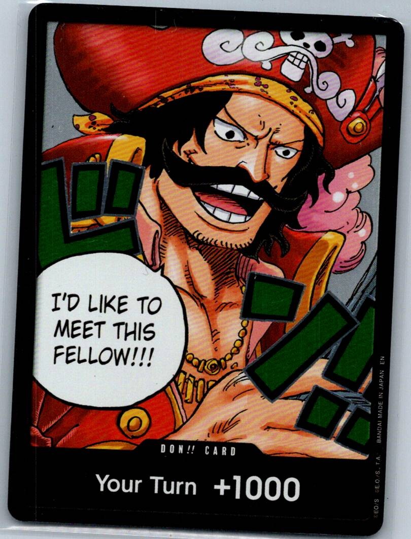 DON!! Card (Gol.D.Roger) DON!! Carrying On His Will One Piece Near Mint