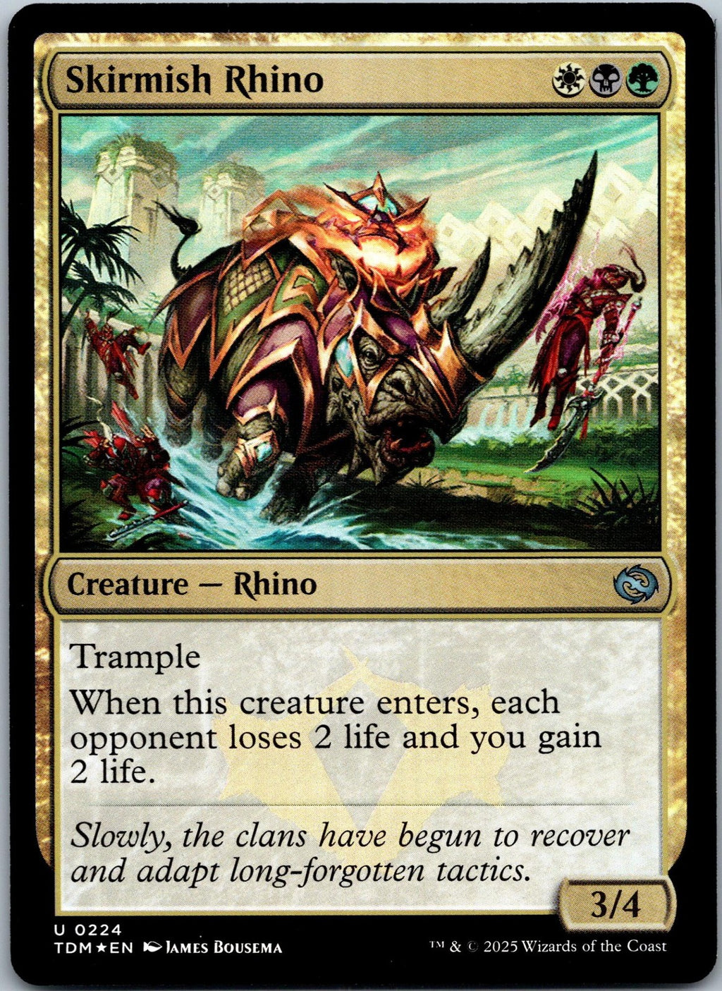Skirmish Rhino foil Uncommon Tarkir: Dragonstorm Magic: The Gathering NM