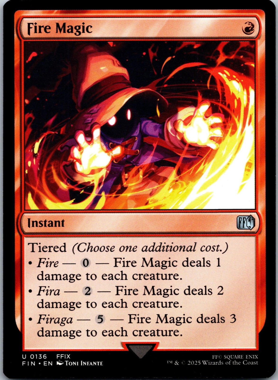 Fire Magic 136 Uncommon Final Fantasy Magic: The Gathering Near Mint | HOKO