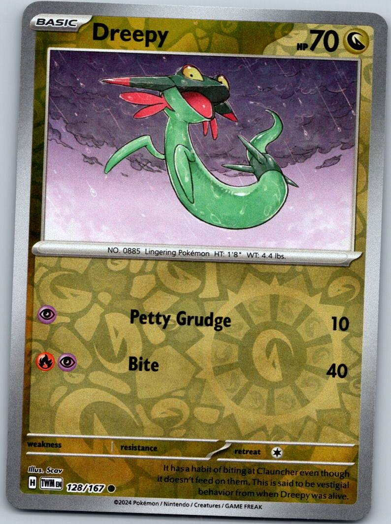 Dreepy 128/167 Reverse Twilight Masquerade Pokemon Near Mint