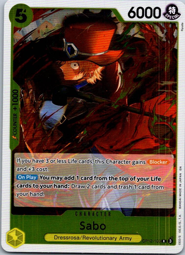 Sabo OP12-100 Rare Legacy of the Master One Piece Near Mint