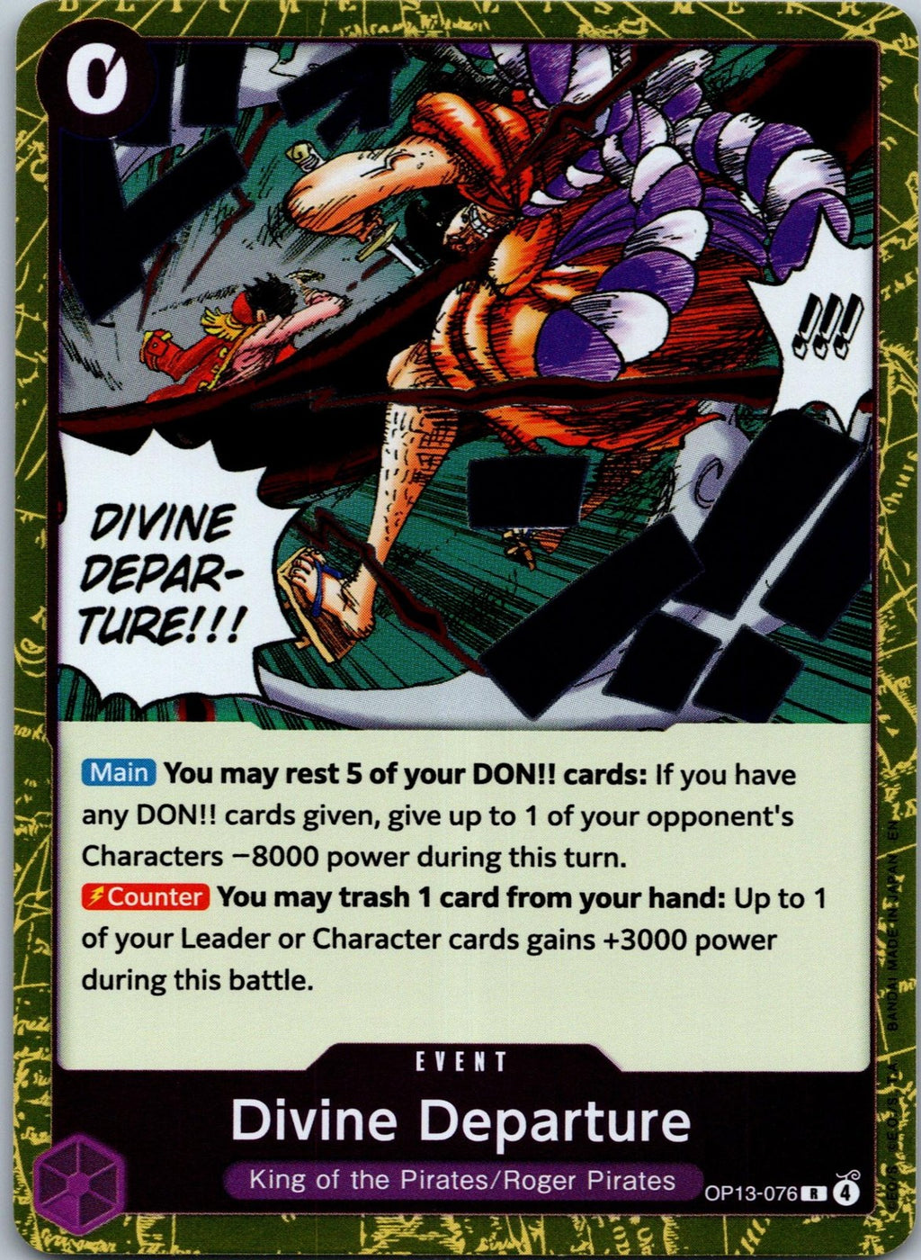 Divine Departure OP13-076 Rare Carrying On His Will One Piece Near Mint