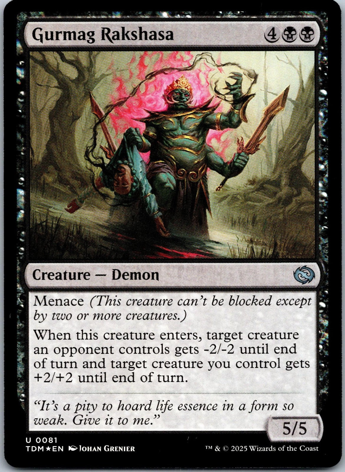 Gurmag Rakshasa 81 Uncommon Tarkir: Dragonstorm Magic: The Gathering NM | HOKO