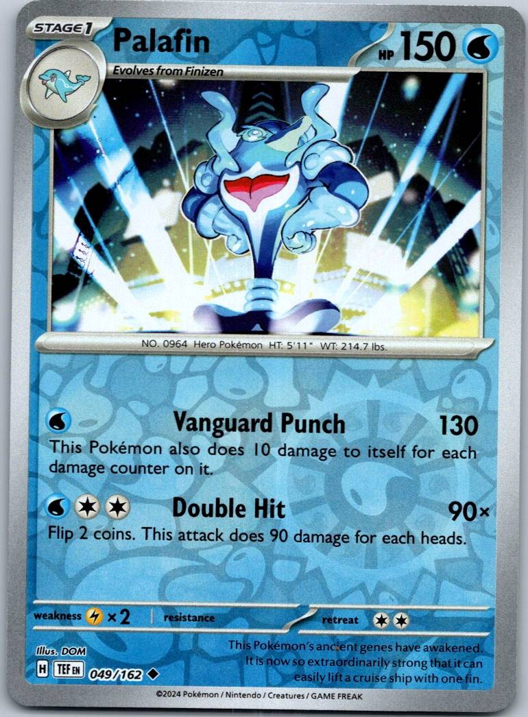 Palafin 049/162 Uncommon Temporal Forces Pokemon Reverse Holo Near Mint