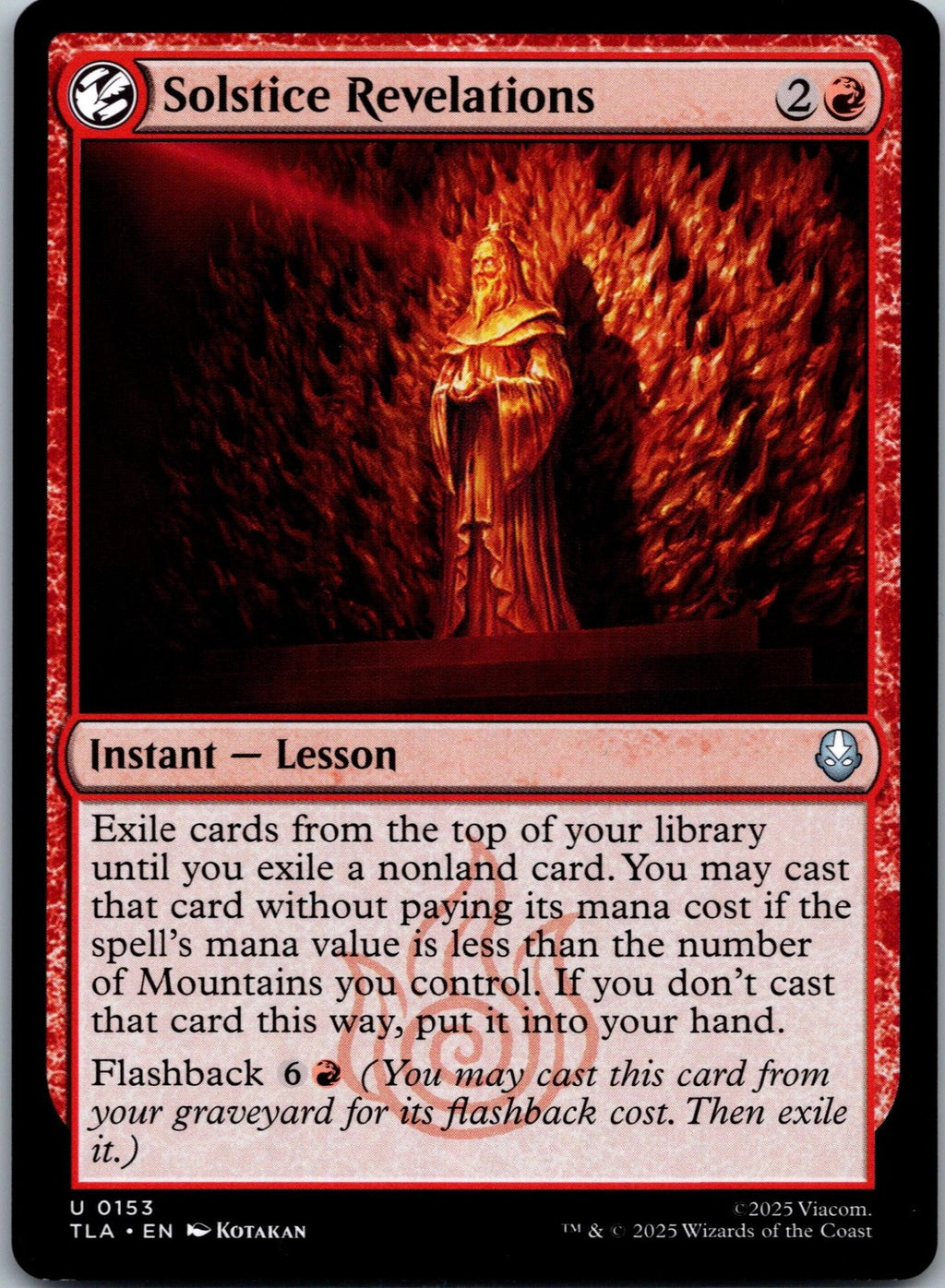 Solstice Revelations 153 Avatar: The Last Airbender Magic: The Gathering NM
