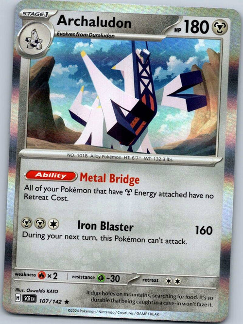 Archaludon 107/142 Rare Stellar Crown Pokemon Near Mint