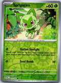 Sprigatito 012/193 Common Paldea Evolved Pokemon Reverse Holo Near Mint